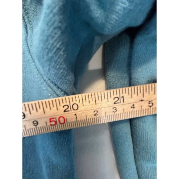 Disney Stitch Graphic Teal Hoodie Pullover With Floral Design Size Small - Picture 4 of 5